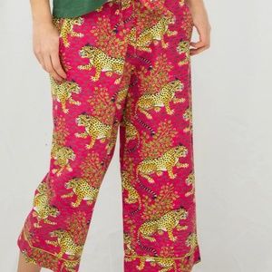 Printfresh Bagheera cropped pajama bottoms (hot pink)